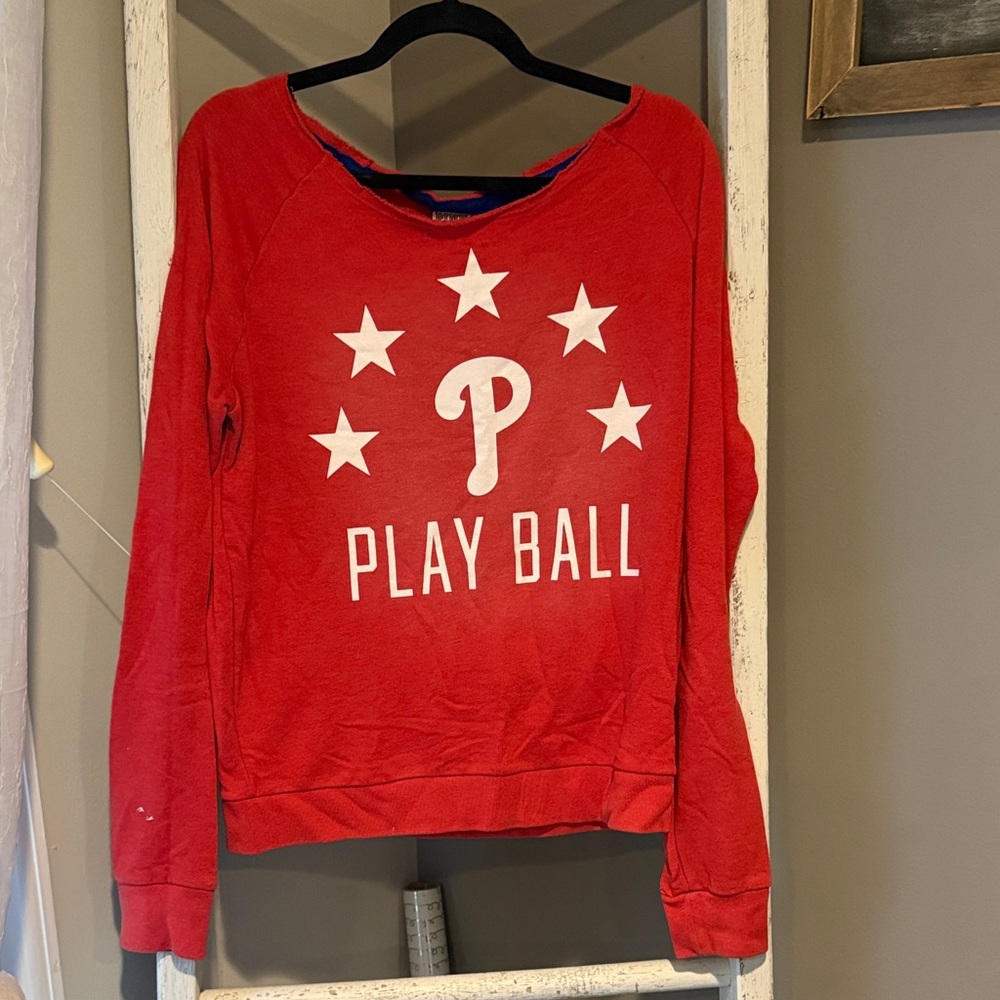 PINK Victoria's Secret Red Play Ball Sweatshirt